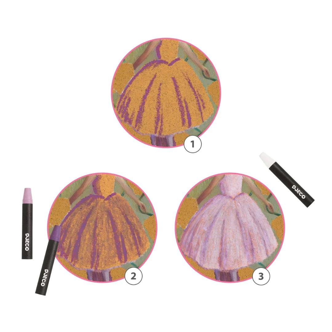 The Ballerina - Degas- Wax Crayons Art Kit