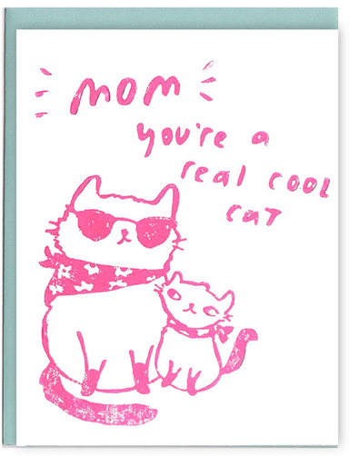 Cool Cat Mom Card