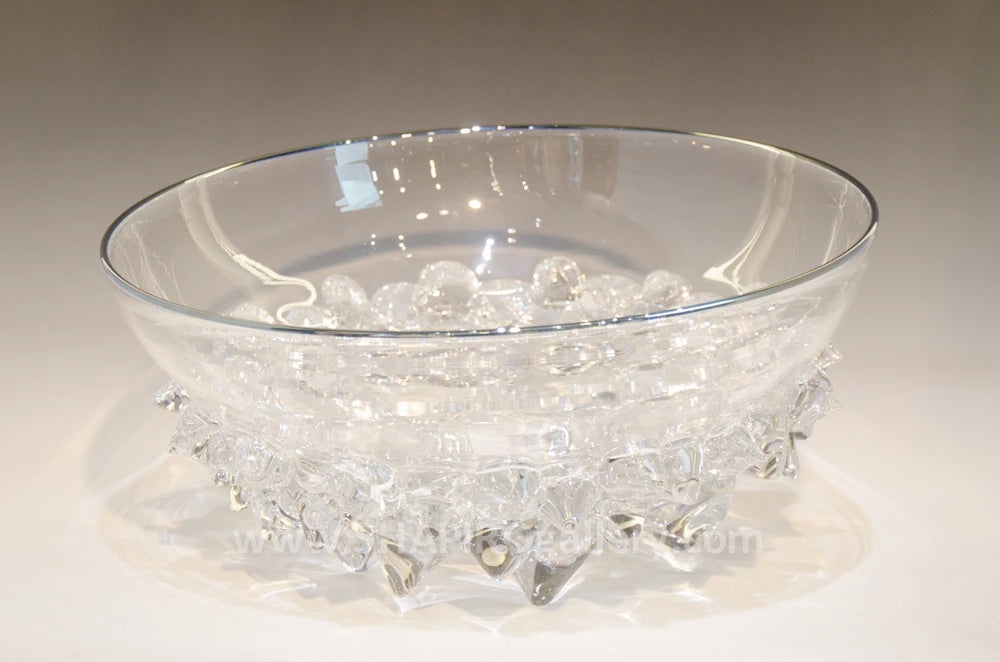 Tilted Thorn Vessel Crystal Clear