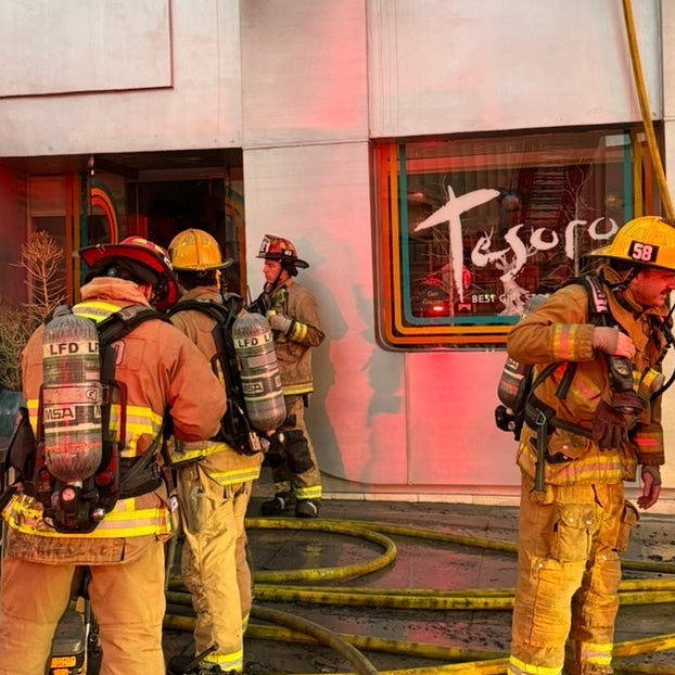 BHFD firemen outside Tesoro store