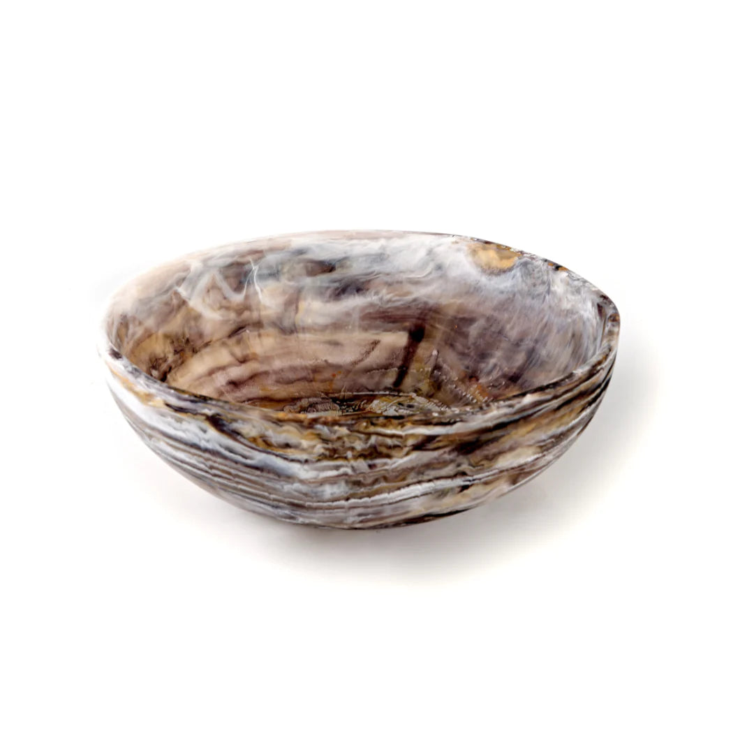 Mocha Swirl Wave Bowl Medium