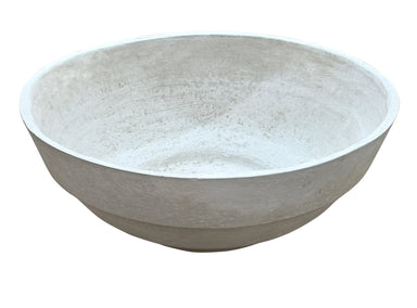 Paper Mache Bowl 16 Natural White