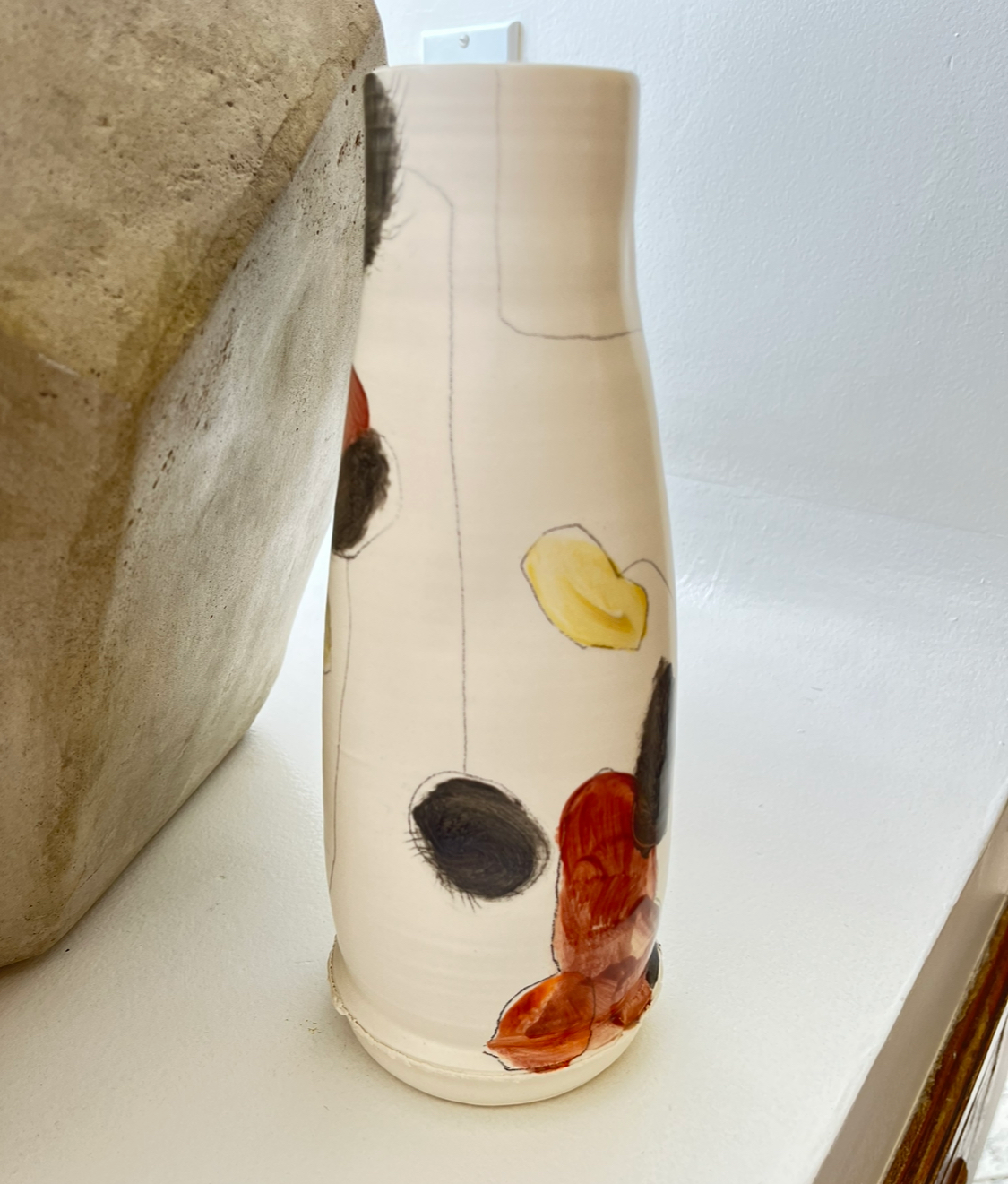Red Van Dyke Vase 10"