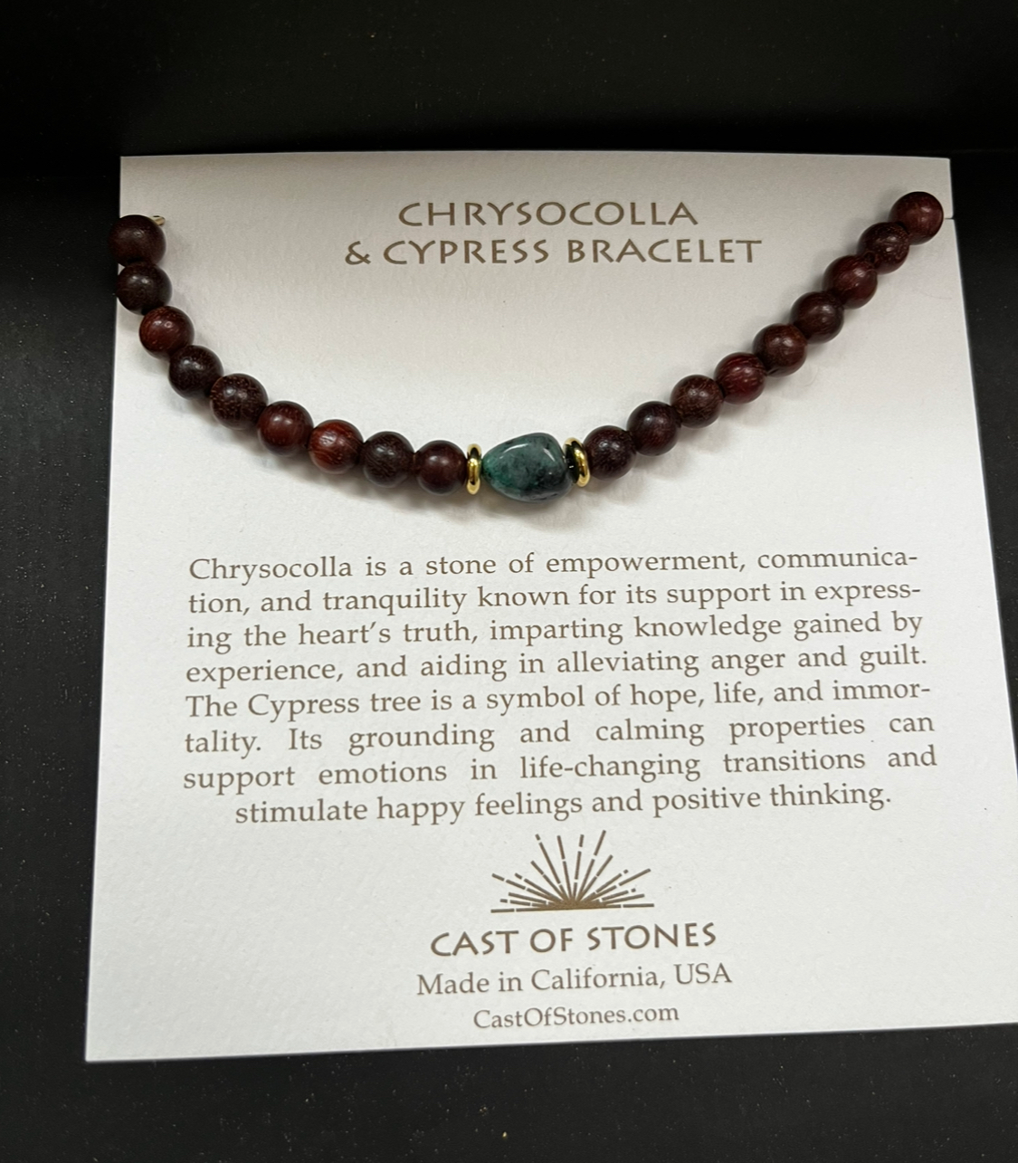 Chrysocolla/Cypress Bracelet