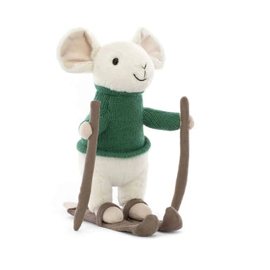 Merry Mouse Skiing Stuffed Animal