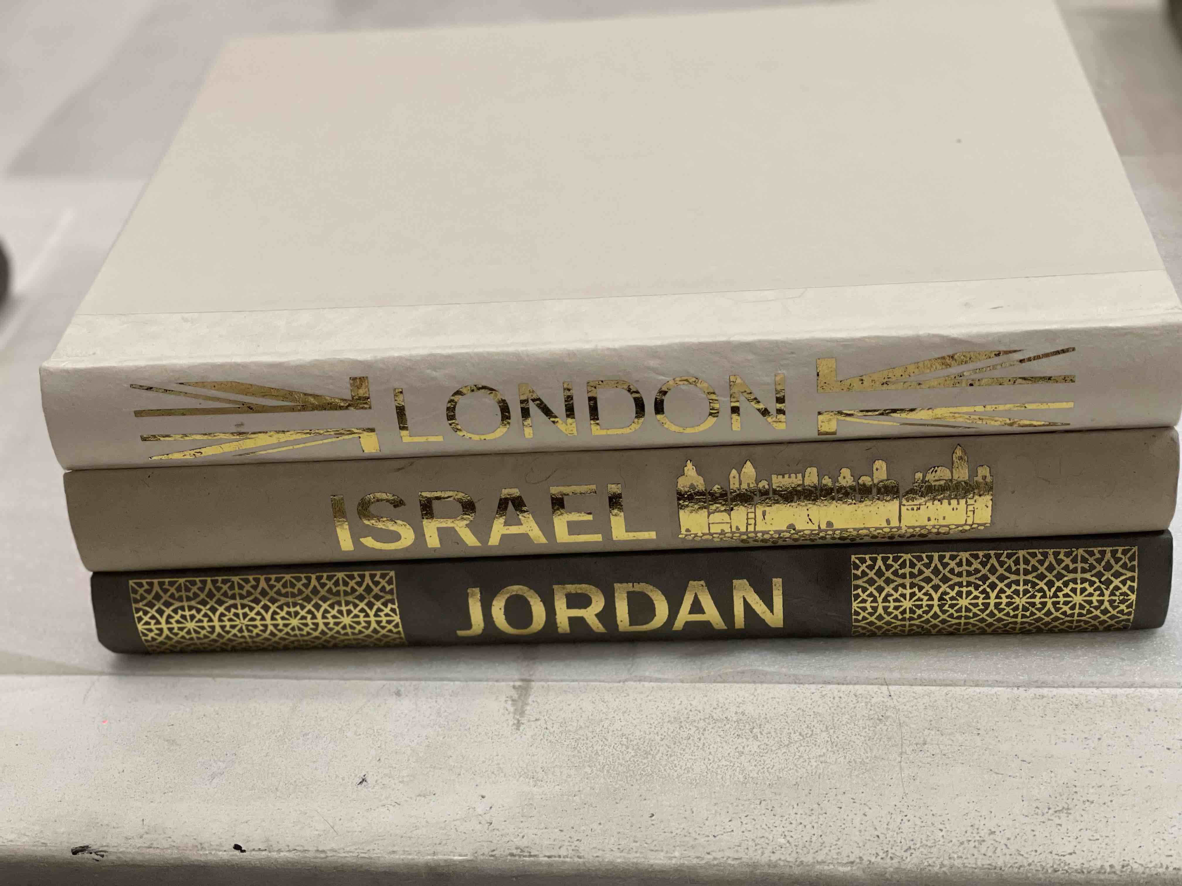 Jordan Gold Letter Gray Travel Blank Journal