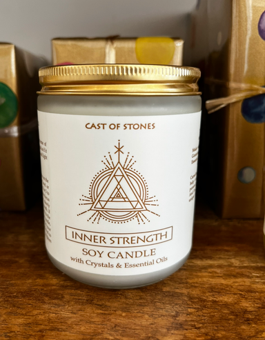 Inner Strength Candle with Crystals