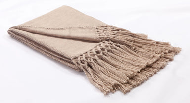 Beige Cool Woven Throw