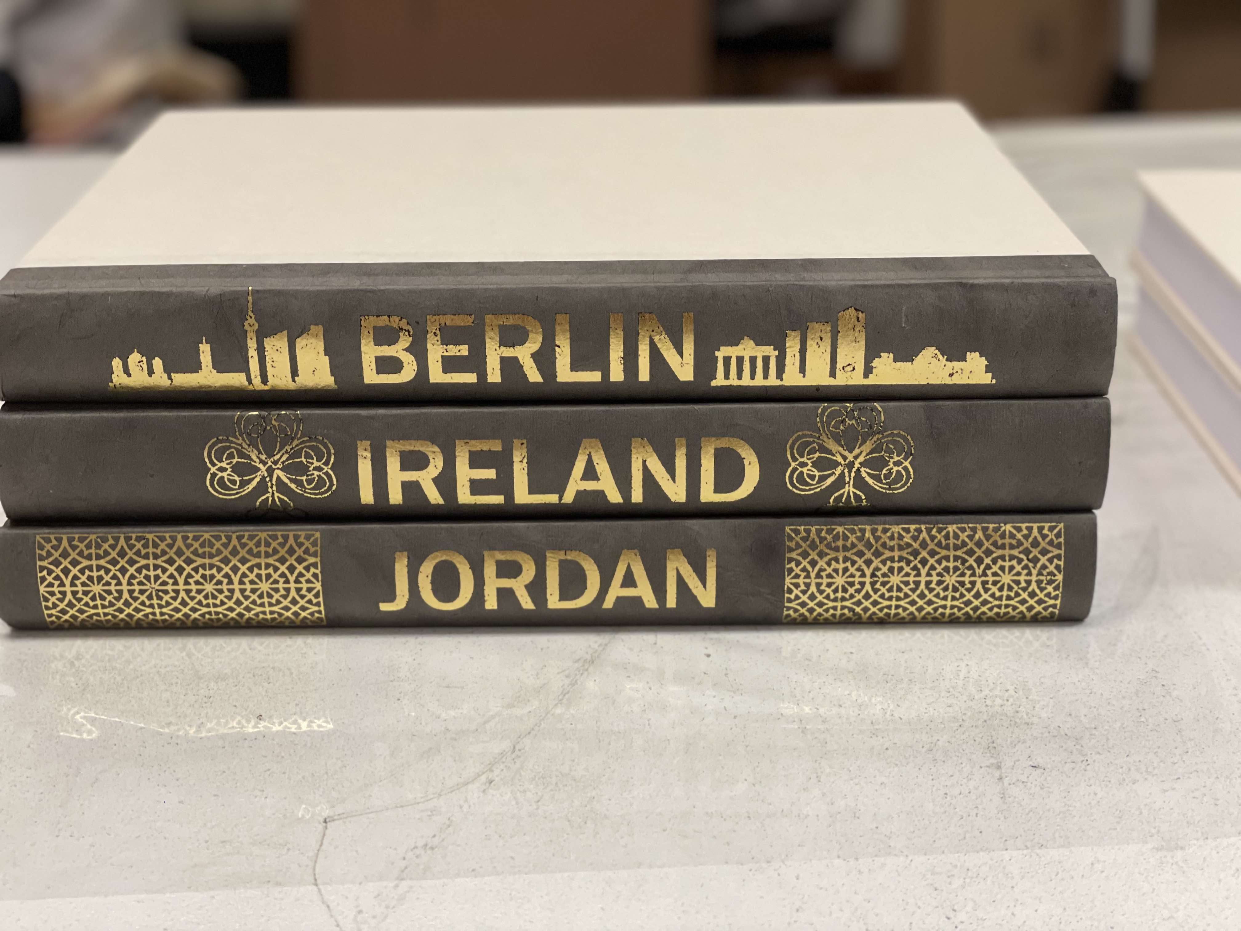 Ireland Gold Letter Gray Travel Blank Journal