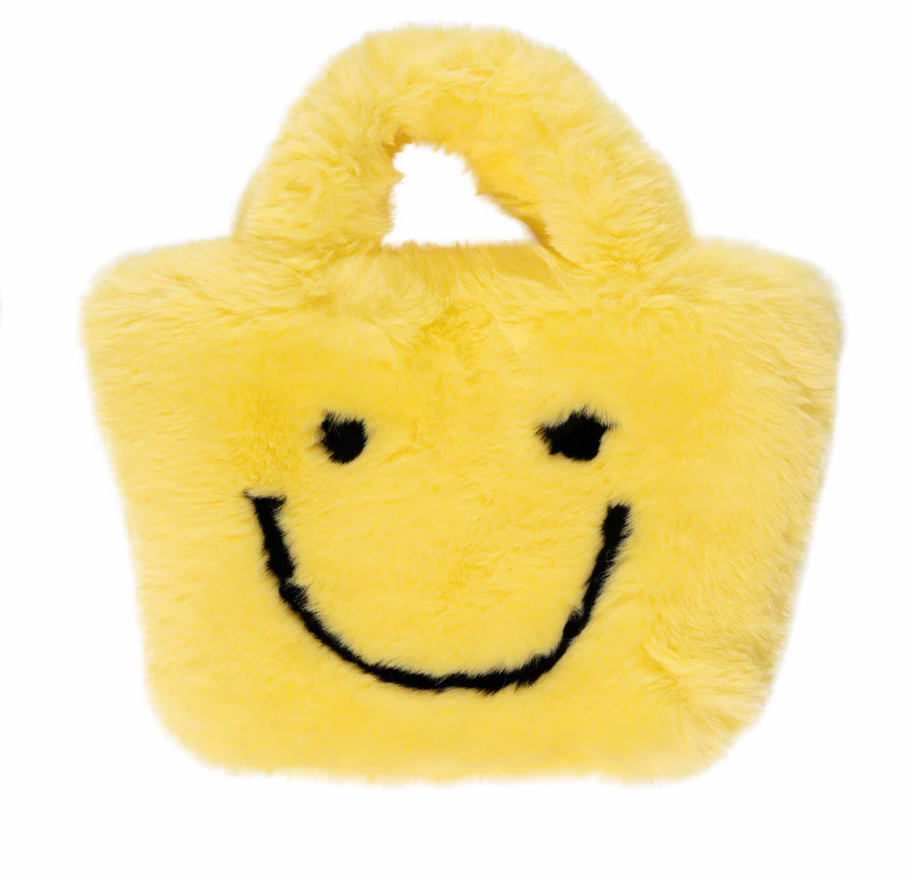 Yellow Happy Faux Fur Bag