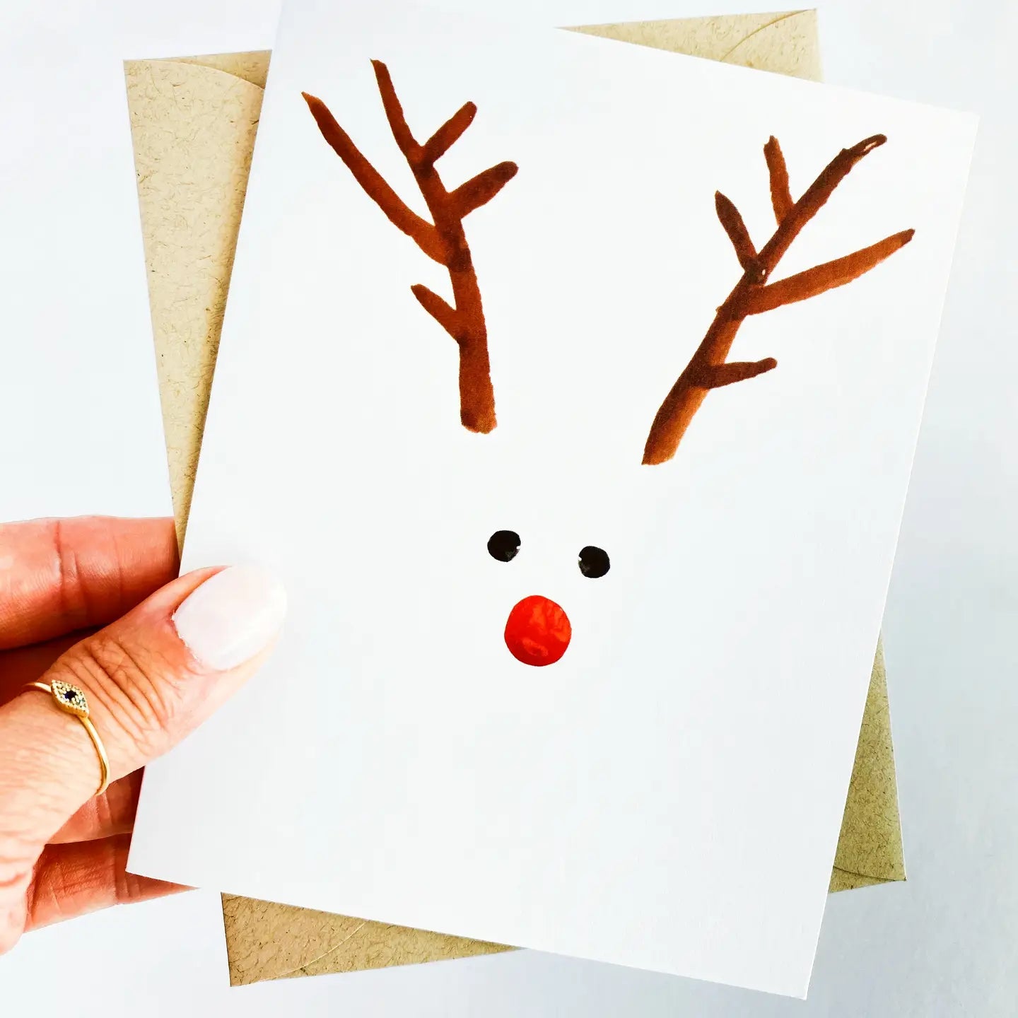 Cute Christmas Minimalist Reindeer Card