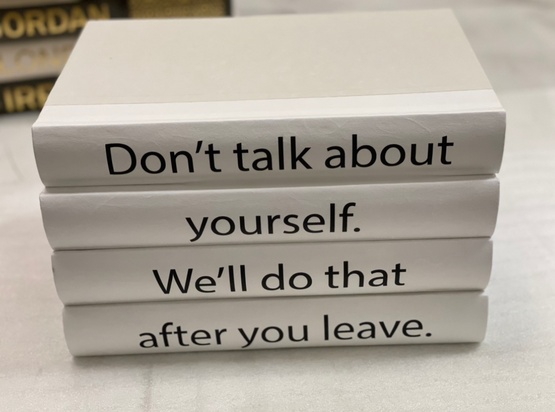Don't Talk About Yourself Book Stack