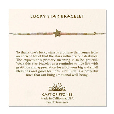 Lucky Star Bracelet Gold/Peach
