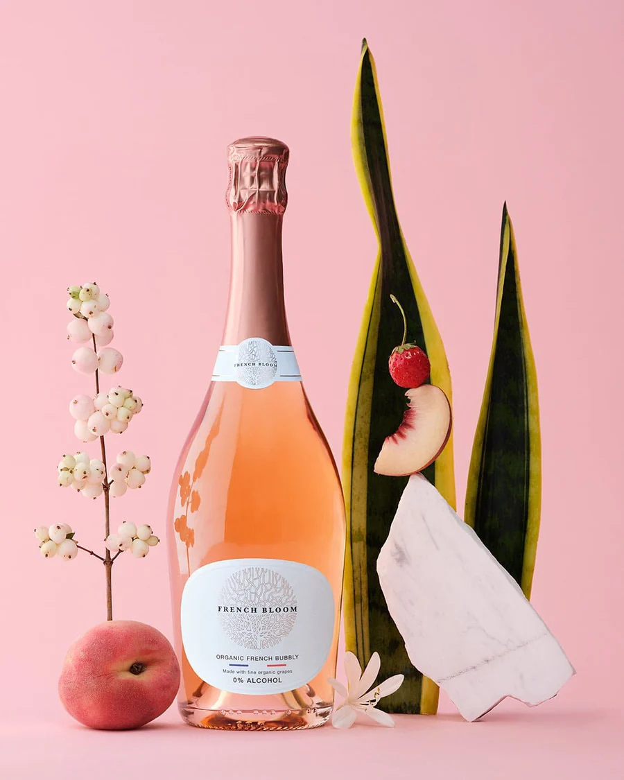 French Bloom Giftwrapped Le Rose 750 ml Sparkling Wine Bottle