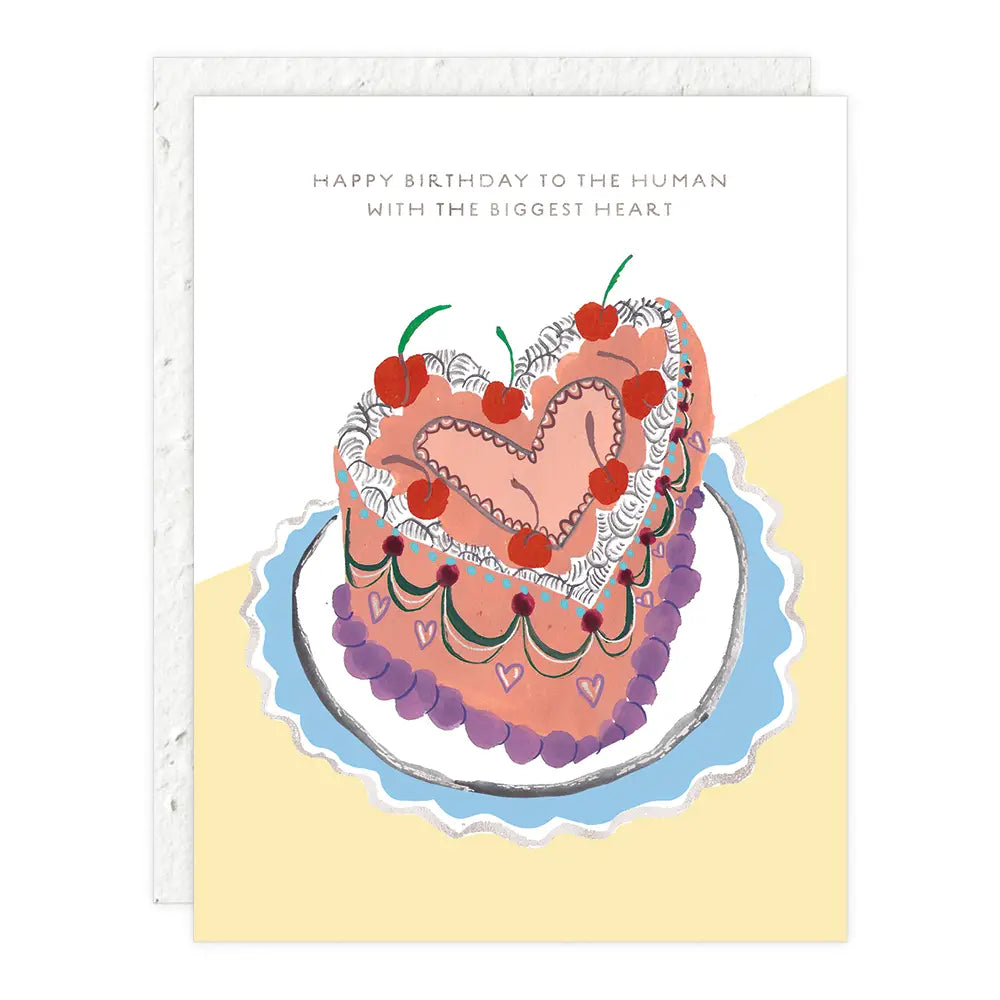 Heart Shaped Cake Card