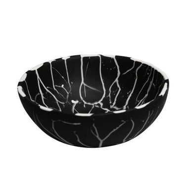 Black/White Splatter Round Medium Bowl
