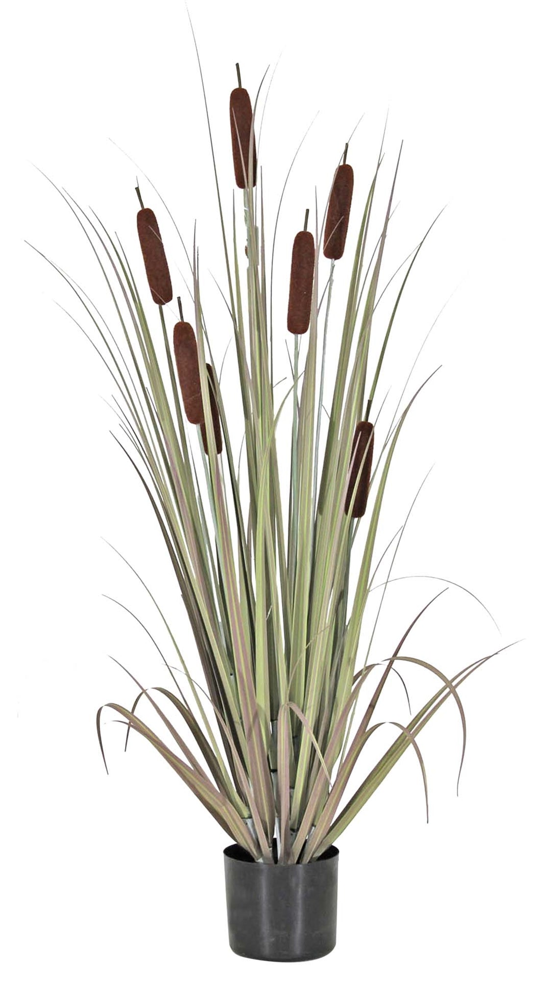 Faux Cattail Grass W/Pot- ST