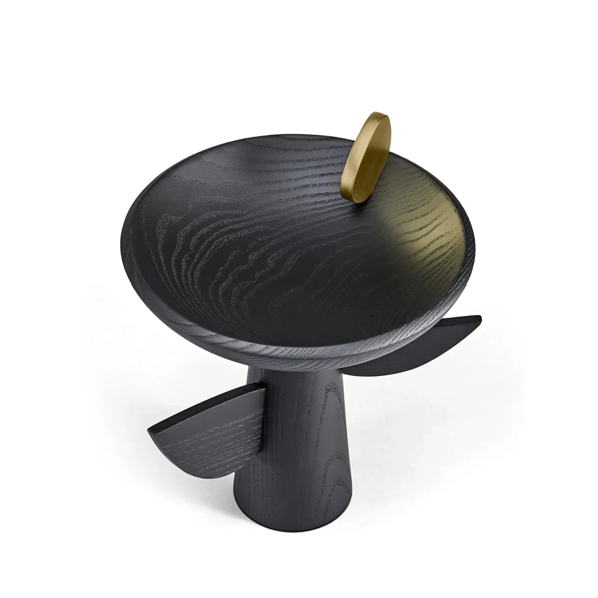 Leaf Bowl on Stand- Ebonized Oak