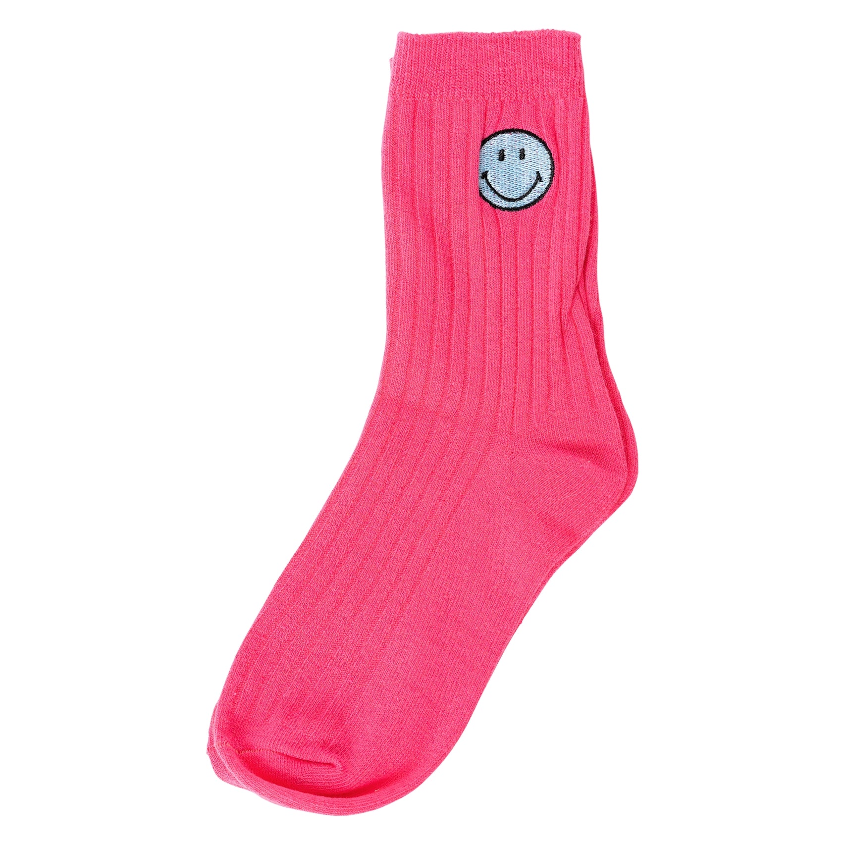 Pink Smiley Face Socks