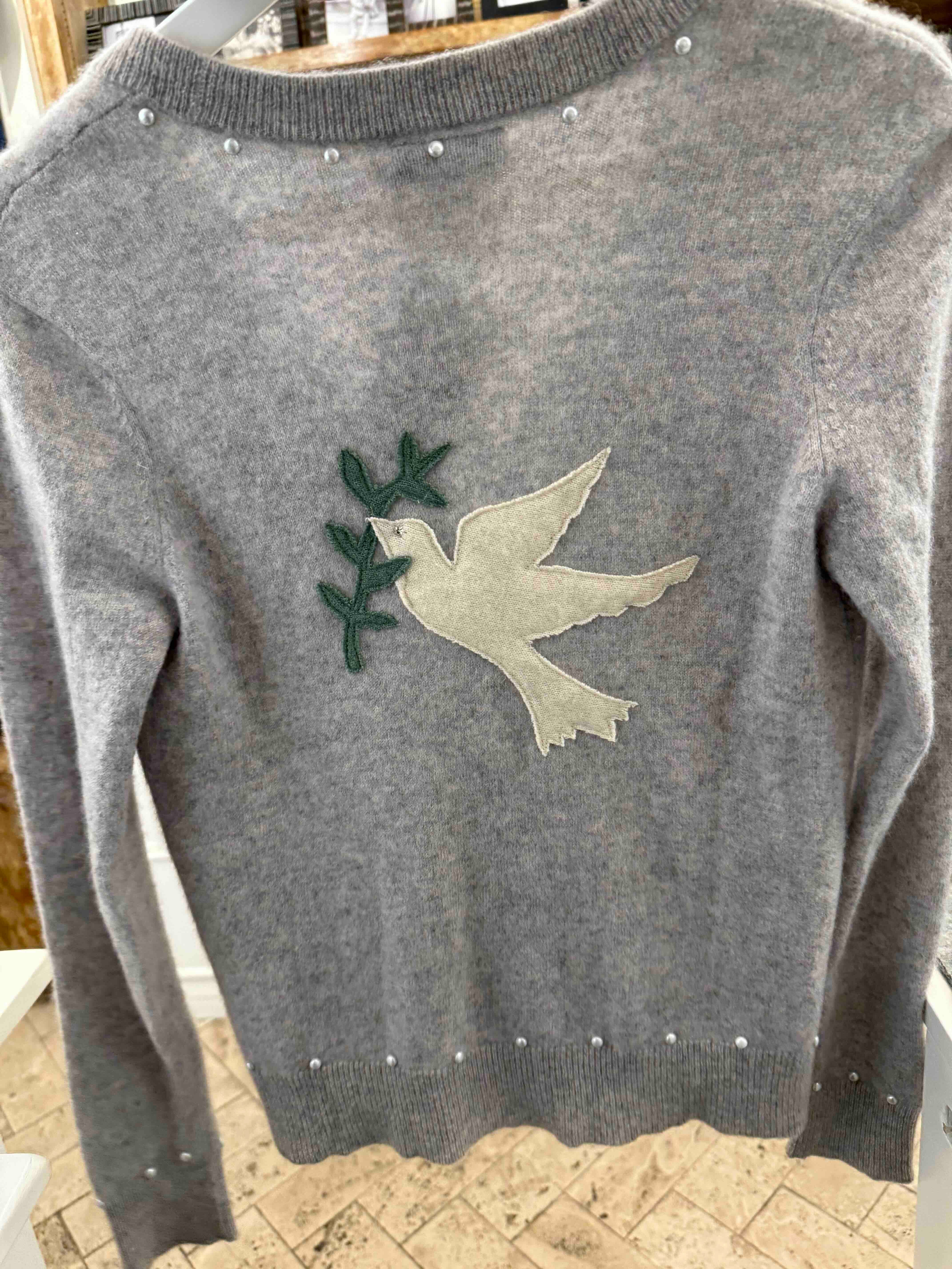 Pearl Peace Dove Cashmere Cardigan