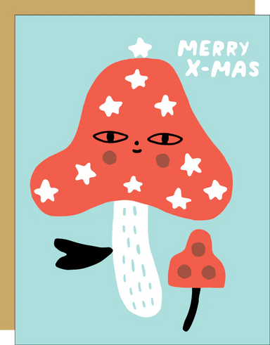 Merry X-Mas Mushroom Card