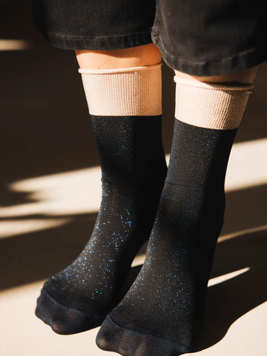 Electro Blue Disco Socks O/S