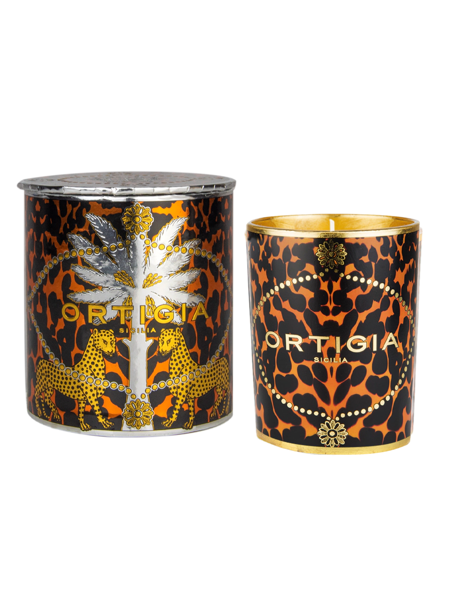 Ambra Nero Small Decorated Candle