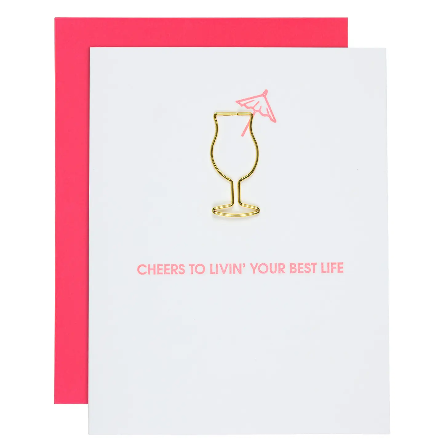 Cheers To Living Your Best Life Daiquiri Paperclip Card