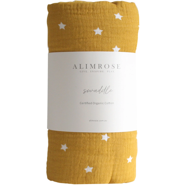 Butterscotch Muslin Swaddle Starry Night
