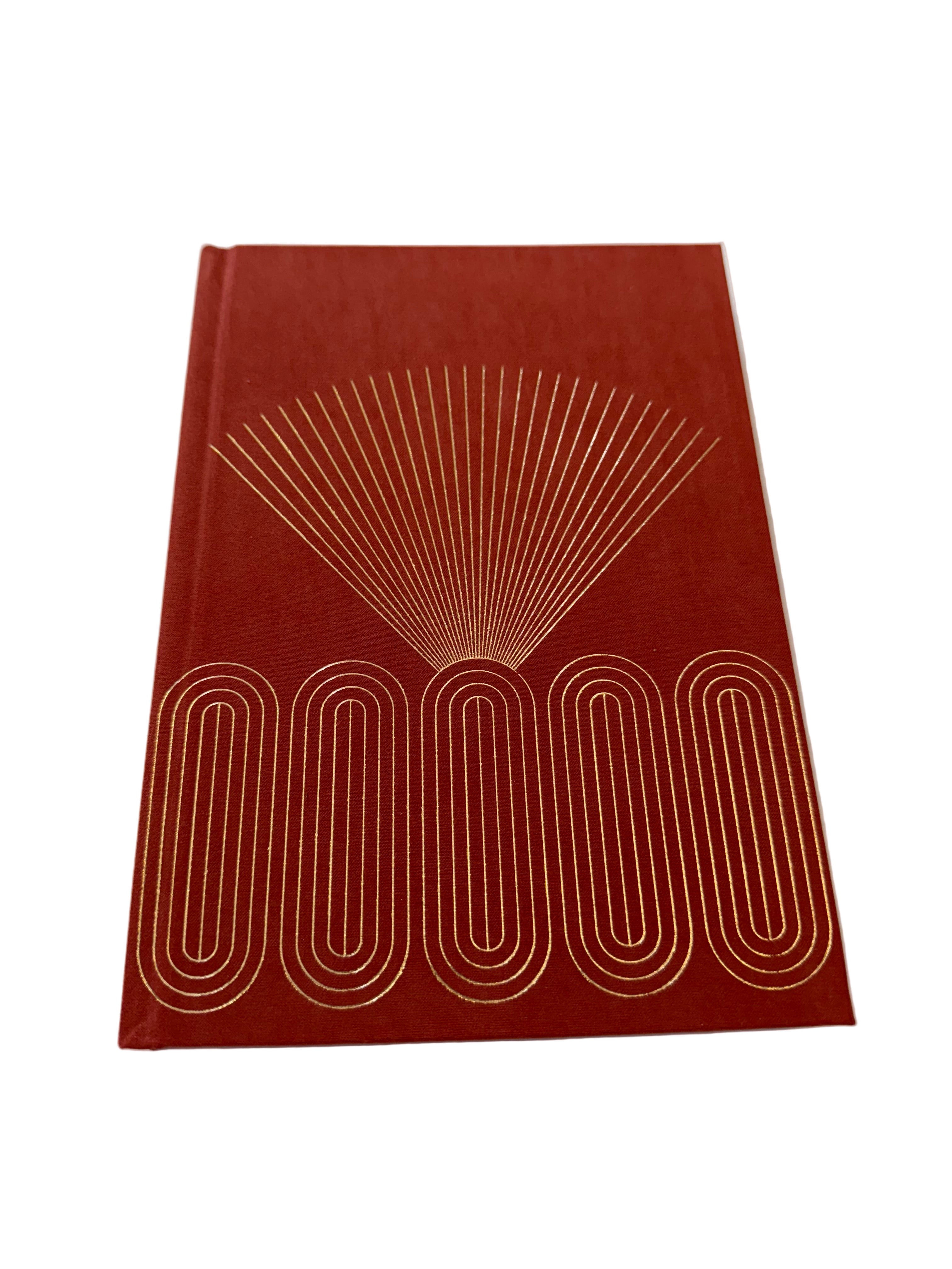 Bright Terracotta Ray Bookcloth Blank Book