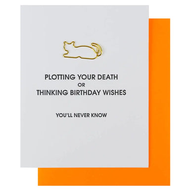 Plotting Your Death - Cat Paper Clip Card