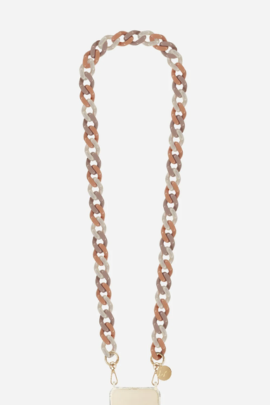 Gia Beige Taupe Rose Chain