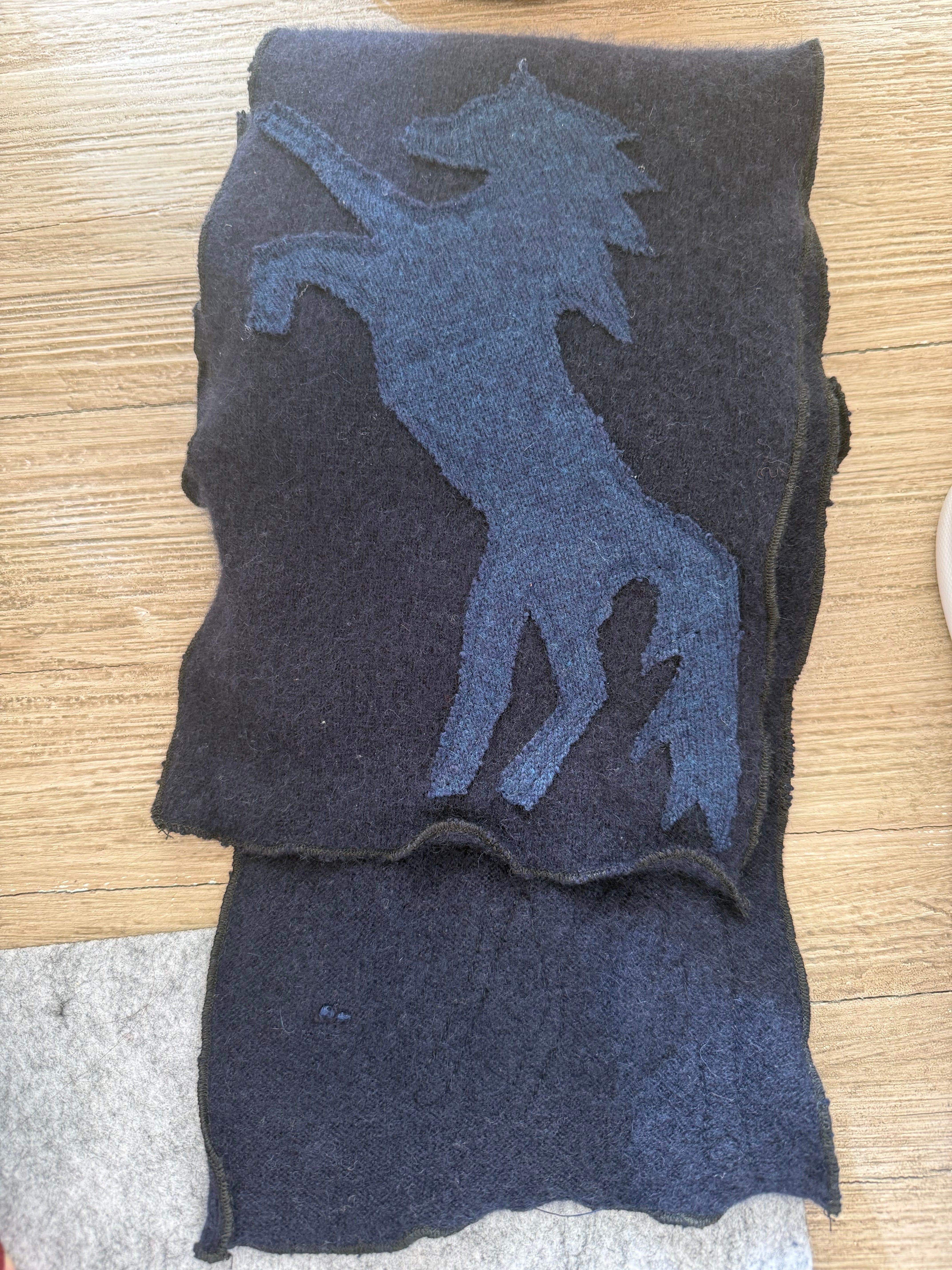 DL1 Navy Horse Scarf