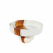 Sienna on Matte White Footed 8" Bowl