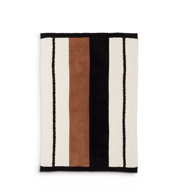 Cream CozyChic Sonoran Block Throw Blanket