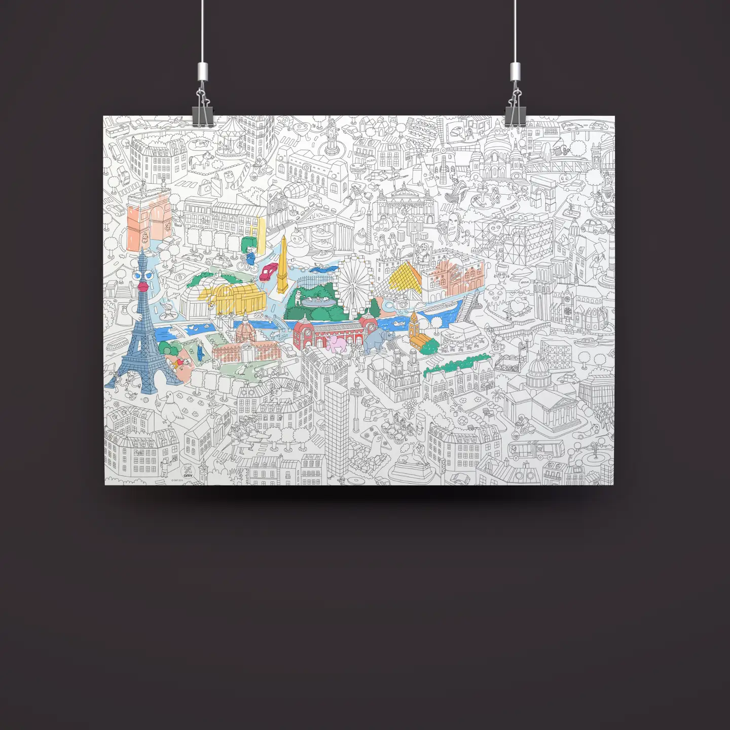 Paris Giant Coloring Poster