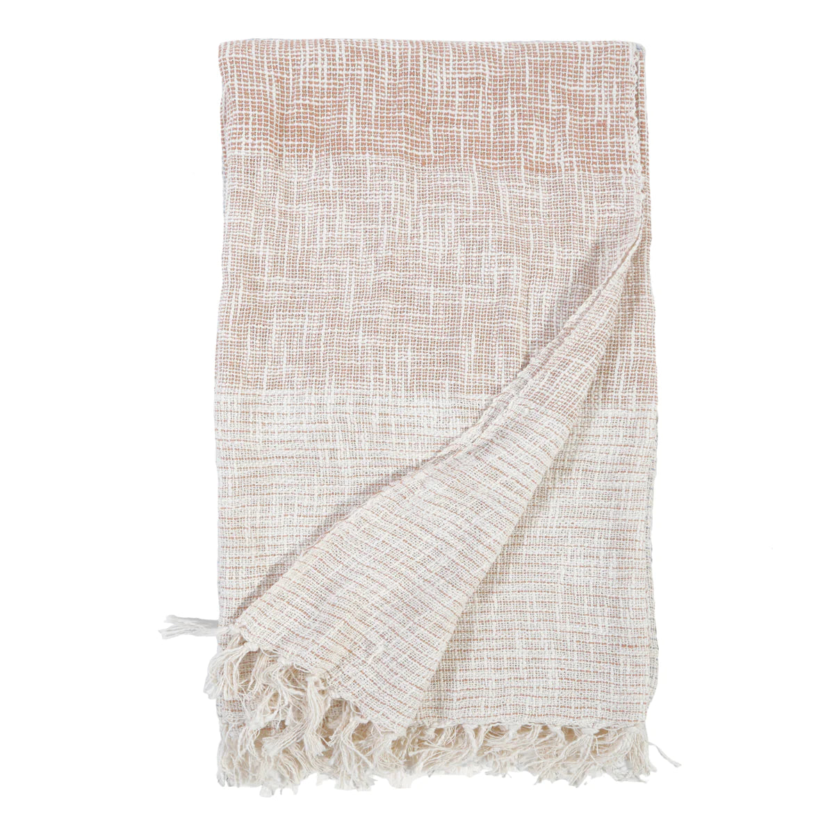 Isla Ivory/ Amber Handwoven Throw Blanket 60 x 90