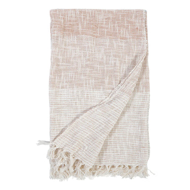 Isla Ivory/ Amber Handwoven Throw Blanket 60 x 90
