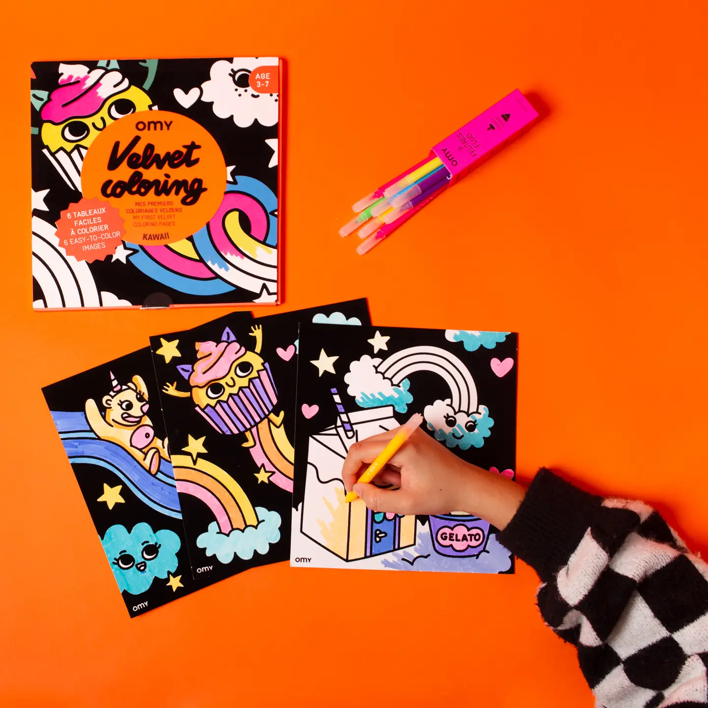 Kawaii Velvet Coloring Kit