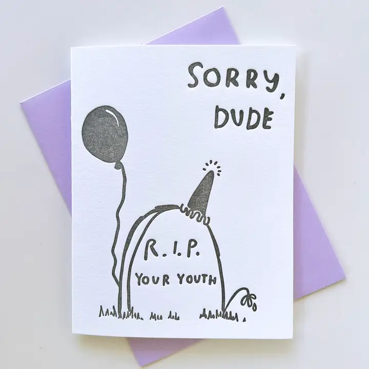 R.I.P. Letterpress Card