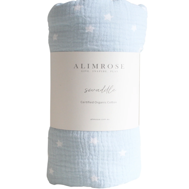 Blue Muslin Swaddle Starry Night