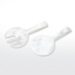 White Swirl Short Handle Servers