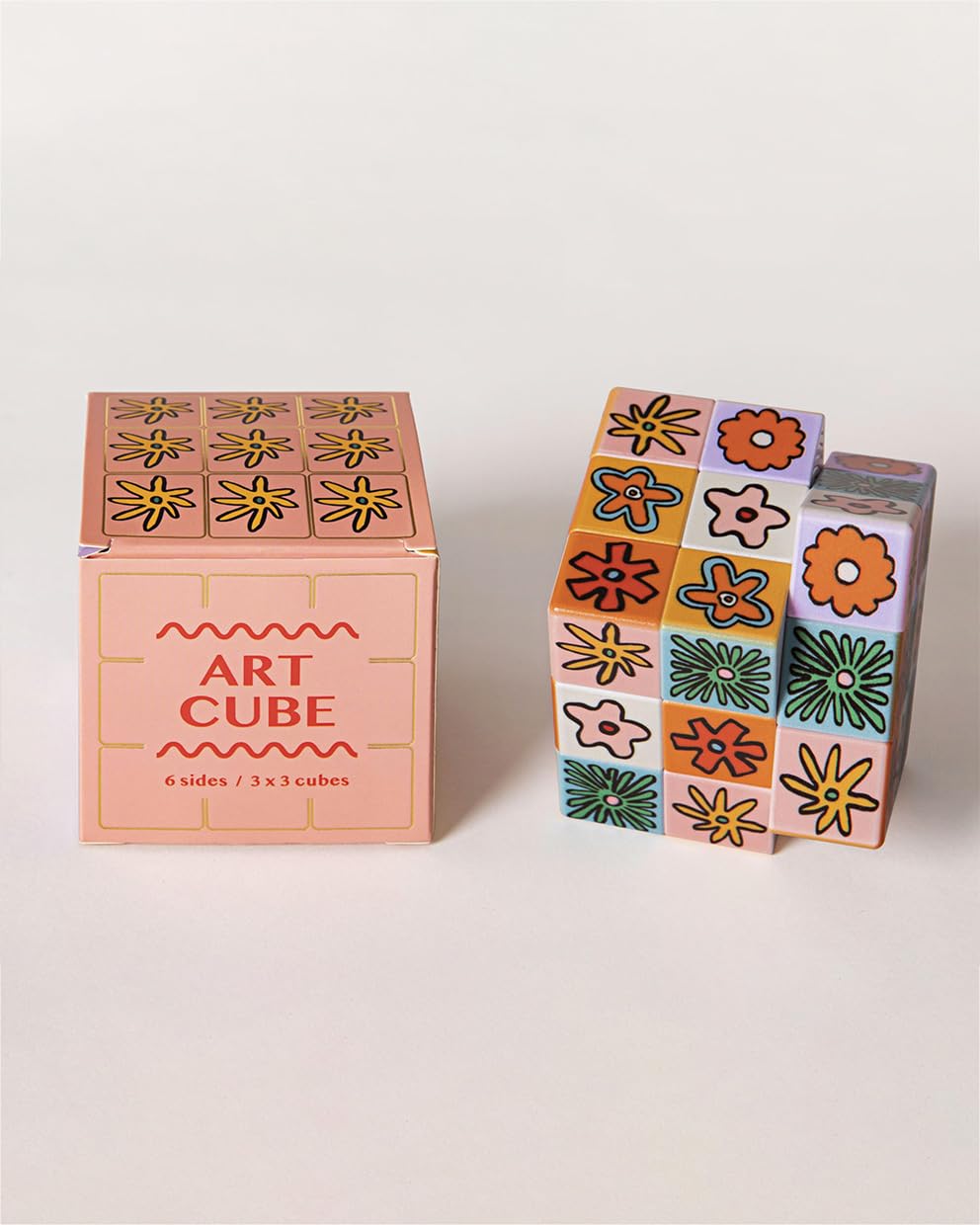 Flower Pop Art Cube Puzzle