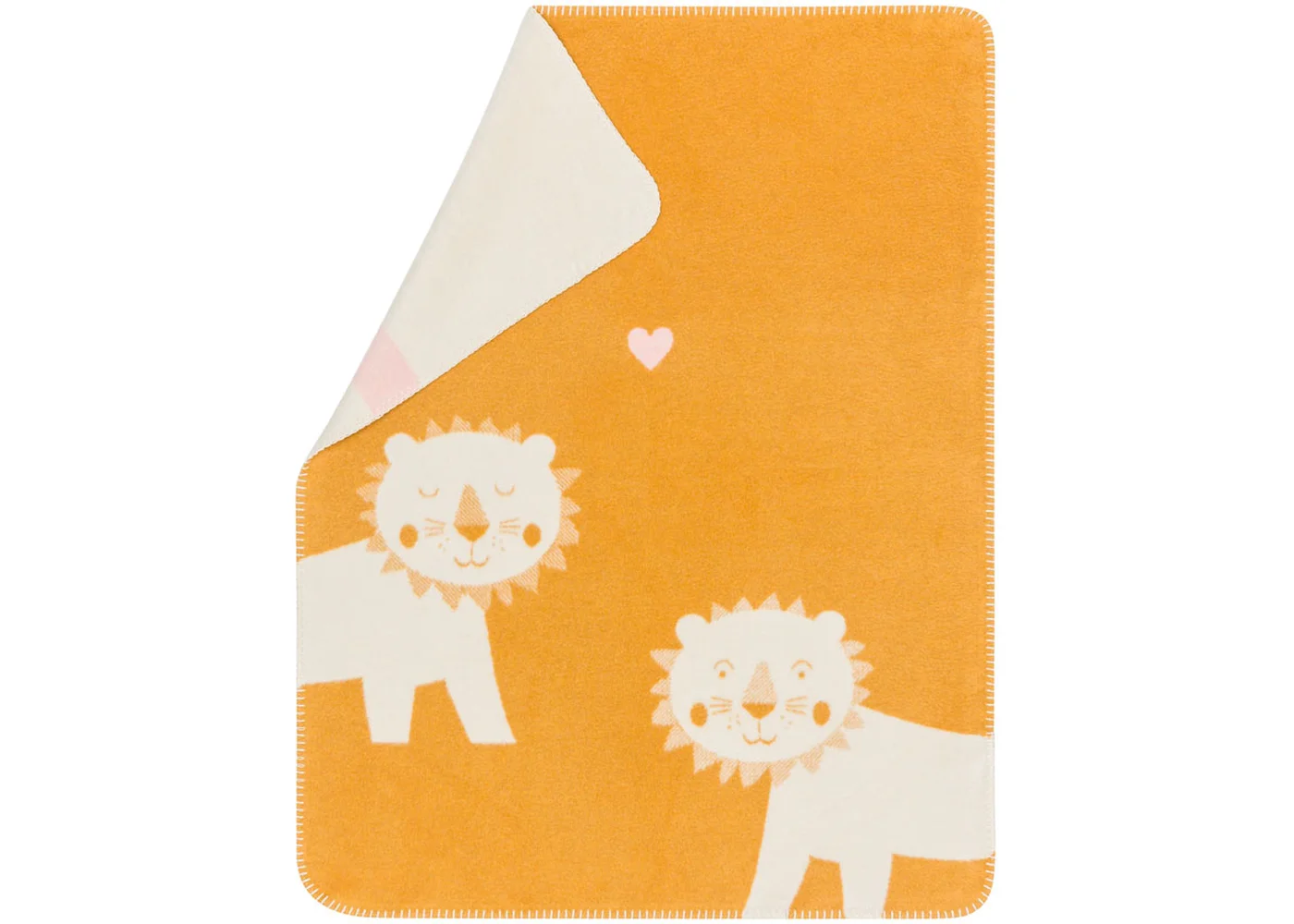 Lions in Love Gold Blanket