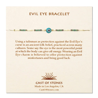 Evil Eye Blue Sea/White Bracelet