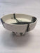 Charcoal on Matte White Footed Bowl 8"