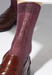 Bordeaux One Ribbed Laminated Socks