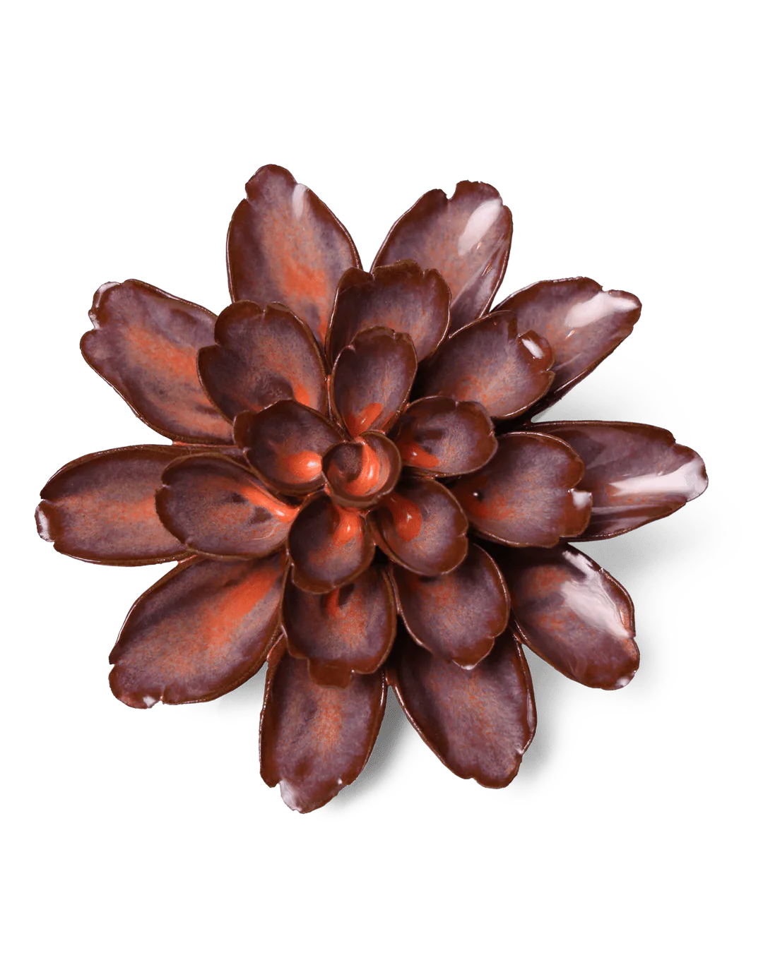 Peach Mocha Cornflower Ceramic Flower