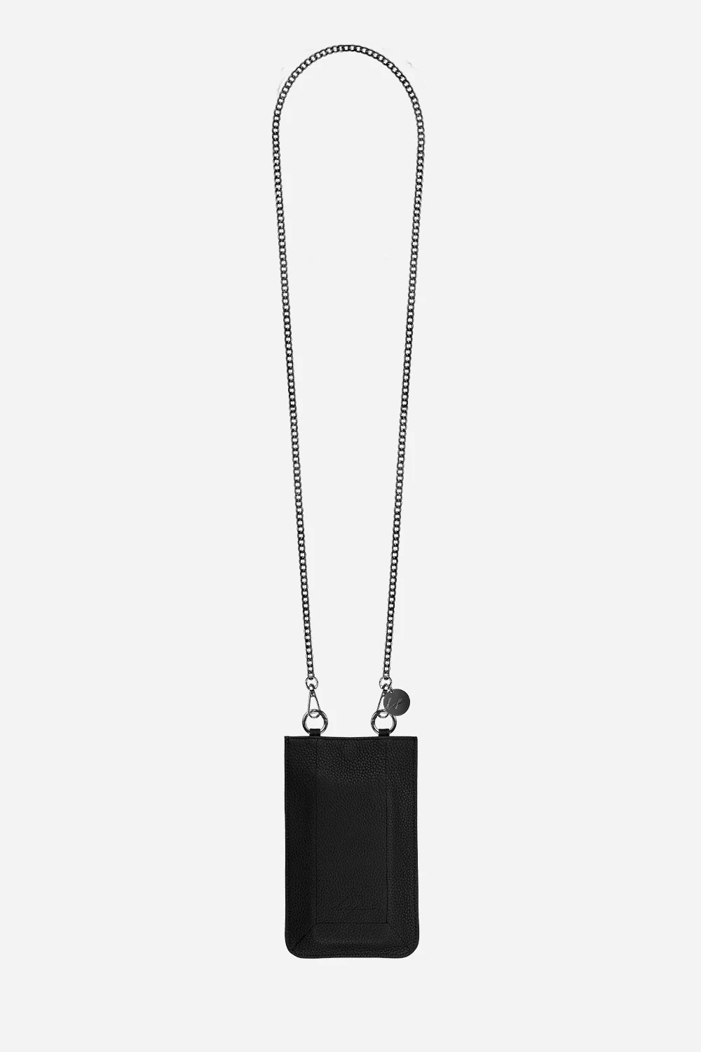 Bahia Black Leather Phone Bag