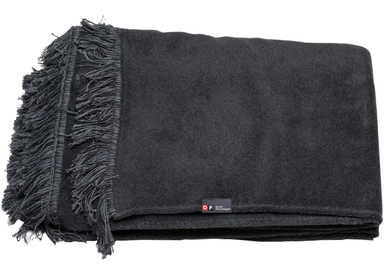 Vienna Charcoal Fringe Throw Blanket